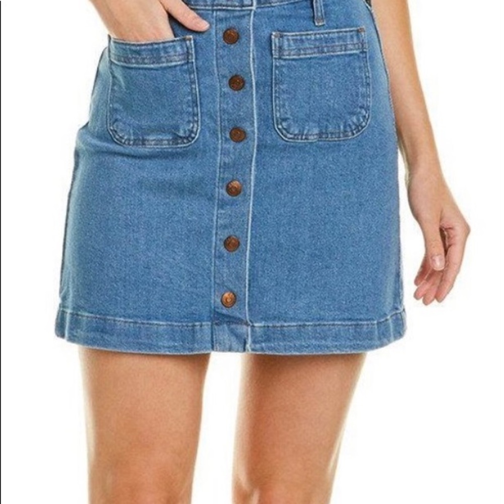MADEWELL Button Up Patch Pocket Skirt SZ 28 NWOT - Picture 2 of 3